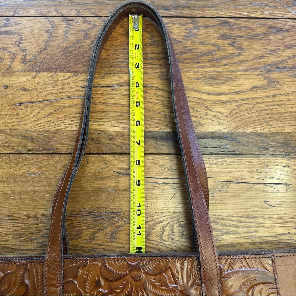 Patricia Nash Tooled Leather Zippered Tote Shoulder Bag - Picture 4 of 16